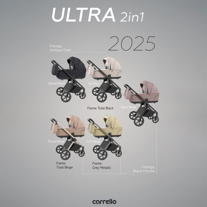 Коляска 2 в 1 CARRELLO Ultra CRL-6527 Soft Beige